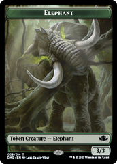 Elephant // Sheep Double-Sided Token [Dominaria Remastered Tokens] MTG Single Magic: The Gathering    | Red Claw Gaming