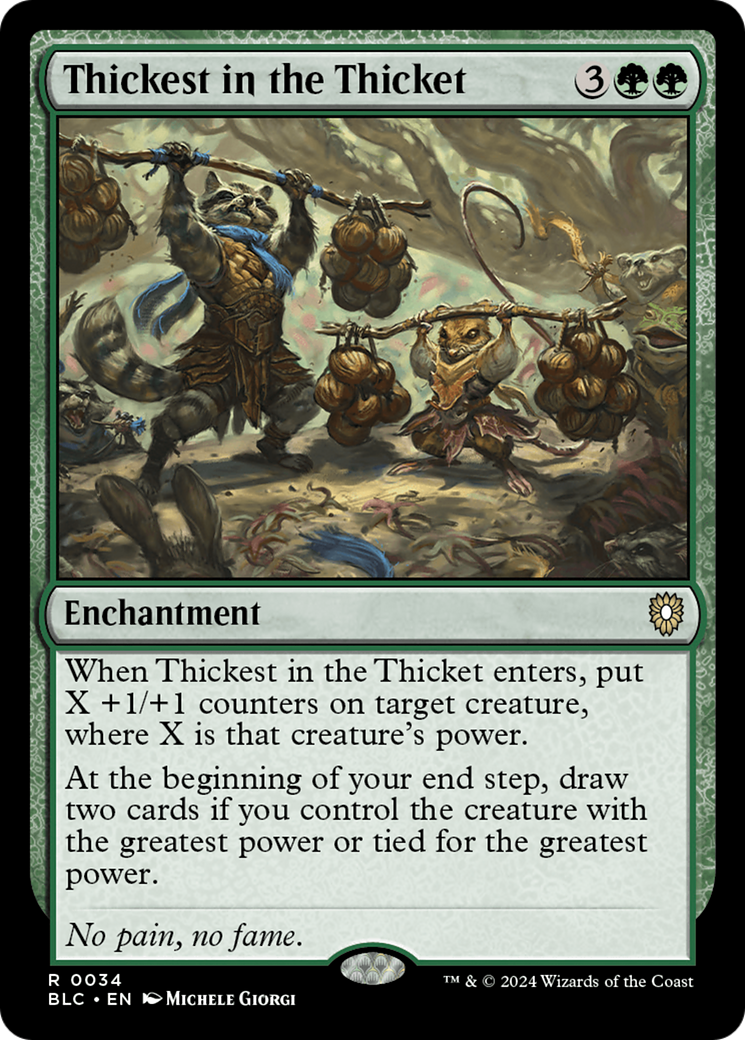 Thickest in the Thicket [Bloomburrow Commander] MTG Single Magic: The Gathering    | Red Claw Gaming