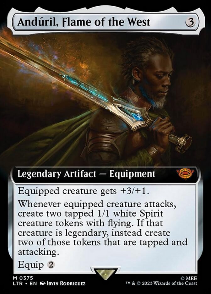 Anduril, Flame of the West (Extended Art) [The Lord of the Rings: Tales of Middle-Earth] MTG Single Magic: The Gathering | Red Claw Gaming