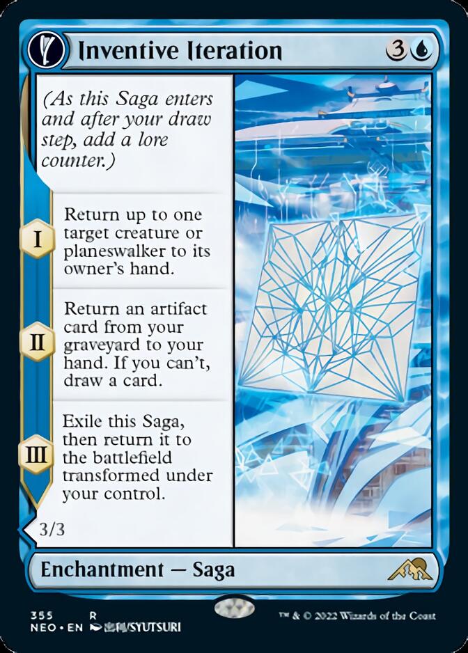 Inventive Iteration // Living Breakthrough (Showcase Soft Glow) [Kamigawa: Neon Dynasty] MTG Single Magic: The Gathering    | Red Claw Gaming