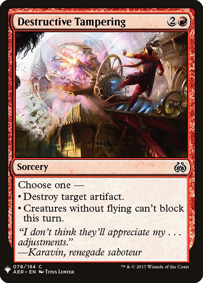 Destructive Tampering [Mystery Booster] MTG Single Magic: The Gathering | Red Claw Gaming