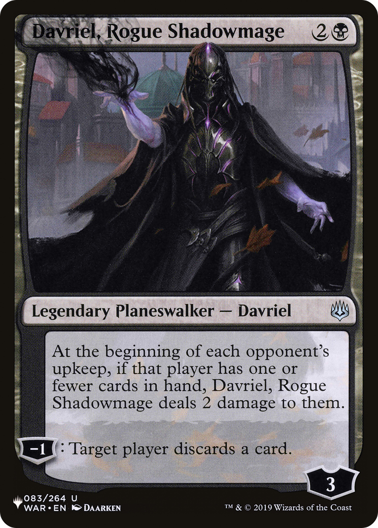 Davriel, Rogue Shadowmage [The List Reprints] MTG Single Magic: The Gathering    | Red Claw Gaming