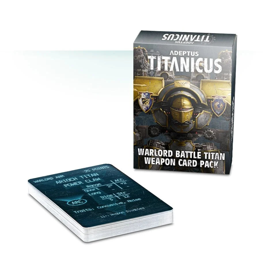 Adeptus Titanicus Warlord Battle Titan Weapon Card Pack Adeptus Titanicus Games Workshop    | Red Claw Gaming