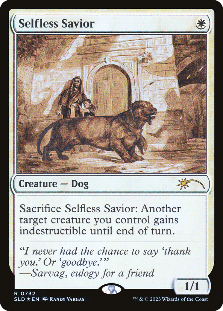 Selfless Savior (Sketch) [Secret Lair Drop Promos] MTG Single Magic: The Gathering    | Red Claw Gaming