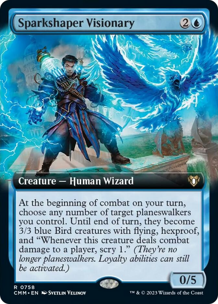 Sparkshaper Visionary (Extended Art) [Commander Masters] MTG Single Magic: The Gathering    | Red Claw Gaming