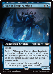 Fear of Sleep Paralysis (Extended Art) [Duskmourn: House of Horror Commander] MTG Single Magic: The Gathering    | Red Claw Gaming