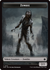 Rat // Zombie Double-Sided Token [Foundations Tokens] | Red Claw Gaming