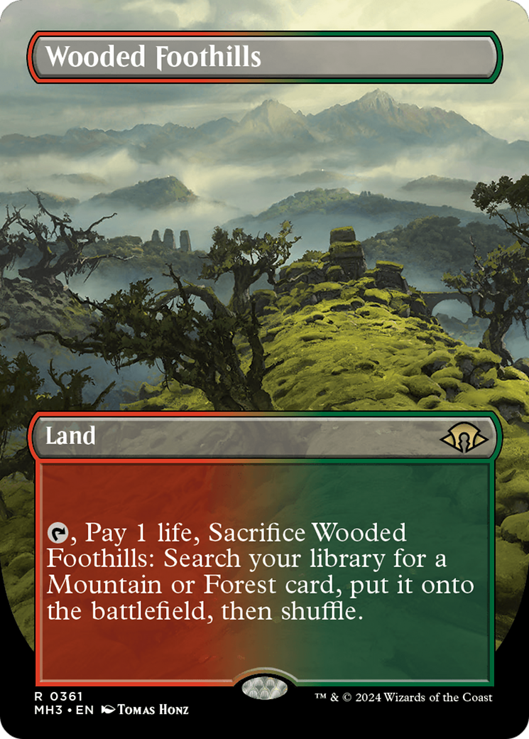 Wooded Foothills (Borderless) [Modern Horizons 3] MTG Single Magic: The Gathering    | Red Claw Gaming