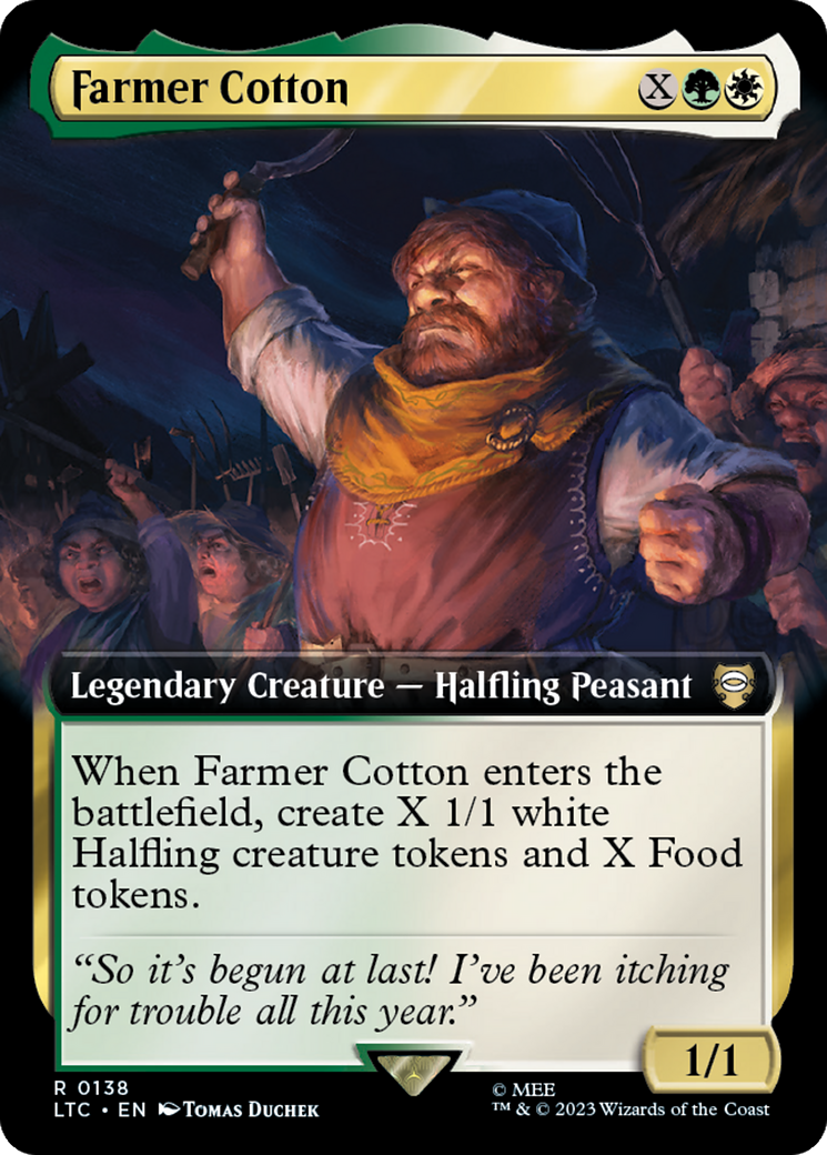 Farmer Cotton (Extended Art) [The Lord of the Rings: Tales of Middle-Earth Commander] MTG Single Magic: The Gathering | Red Claw Gaming