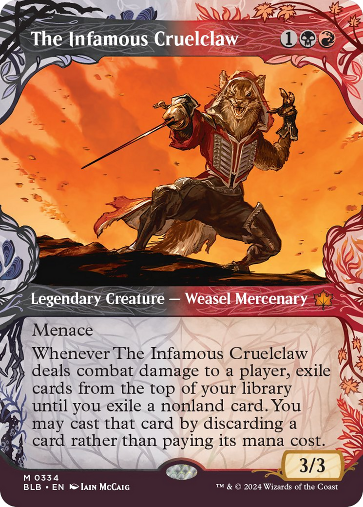 The Infamous Cruelclaw (Showcase) [Bloomburrow] MTG Single Magic: The Gathering    | Red Claw Gaming