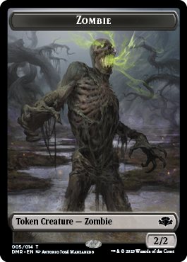 Zombie Token [Dominaria Remastered Tokens] MTG Single Magic: The Gathering    | Red Claw Gaming