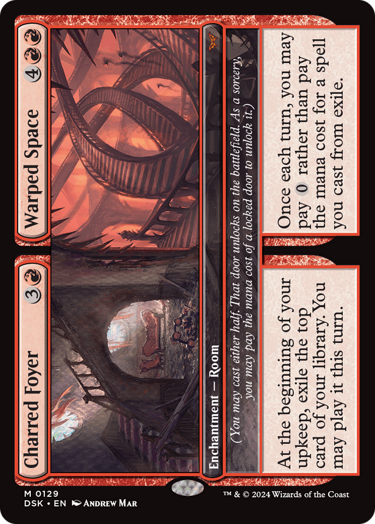 Charred Foyer // Warped Space [Duskmourn: House of Horror] MTG Single Magic: The Gathering    | Red Claw Gaming