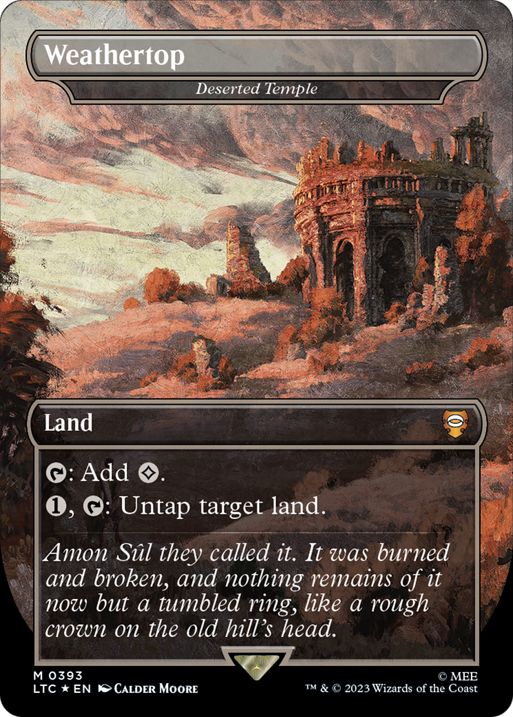 Weathertop - Deserted Temple (Surge Foil Realms and Relics) [The Lord of the Rings: Tales of Middle-Earth Commander] MTG Single Magic: The Gathering | Red Claw Gaming