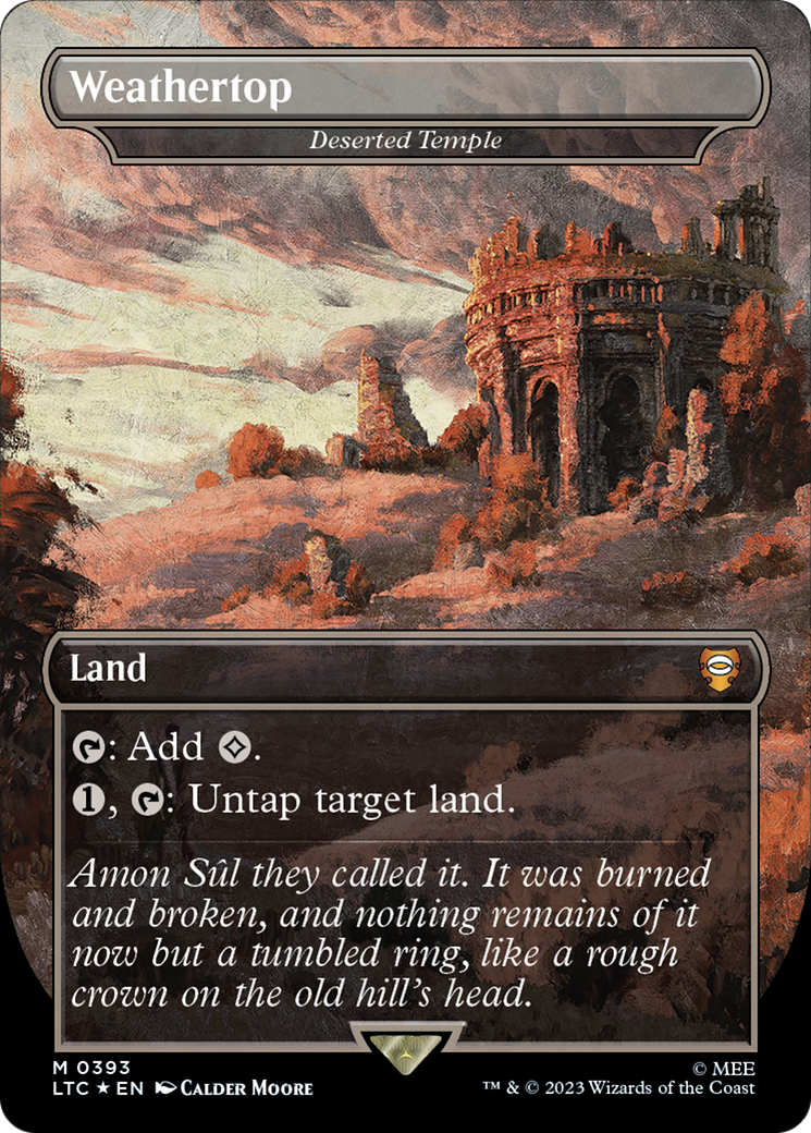 Weathertop - Deserted Temple (Surge Foil Realms and Relics) [The Lord of the Rings: Tales of Middle-Earth Commander] MTG Single Magic: The Gathering    | Red Claw Gaming