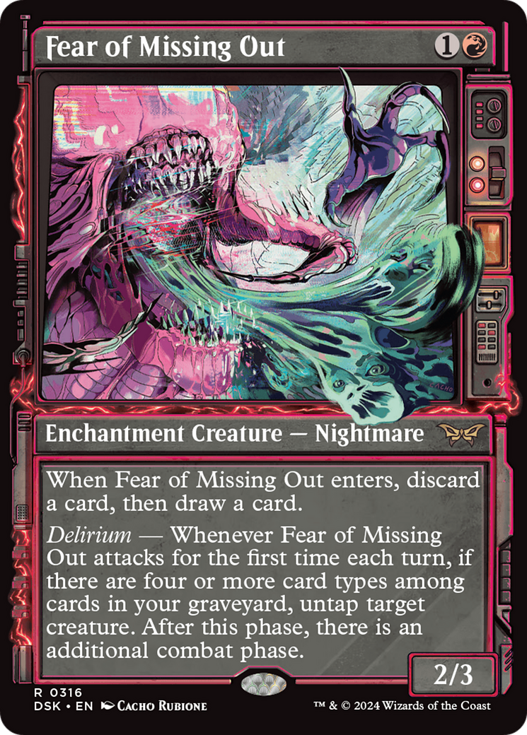 Fear of Missing Out (Showcase) [Duskmourn: House of Horror] MTG Single Magic: The Gathering    | Red Claw Gaming