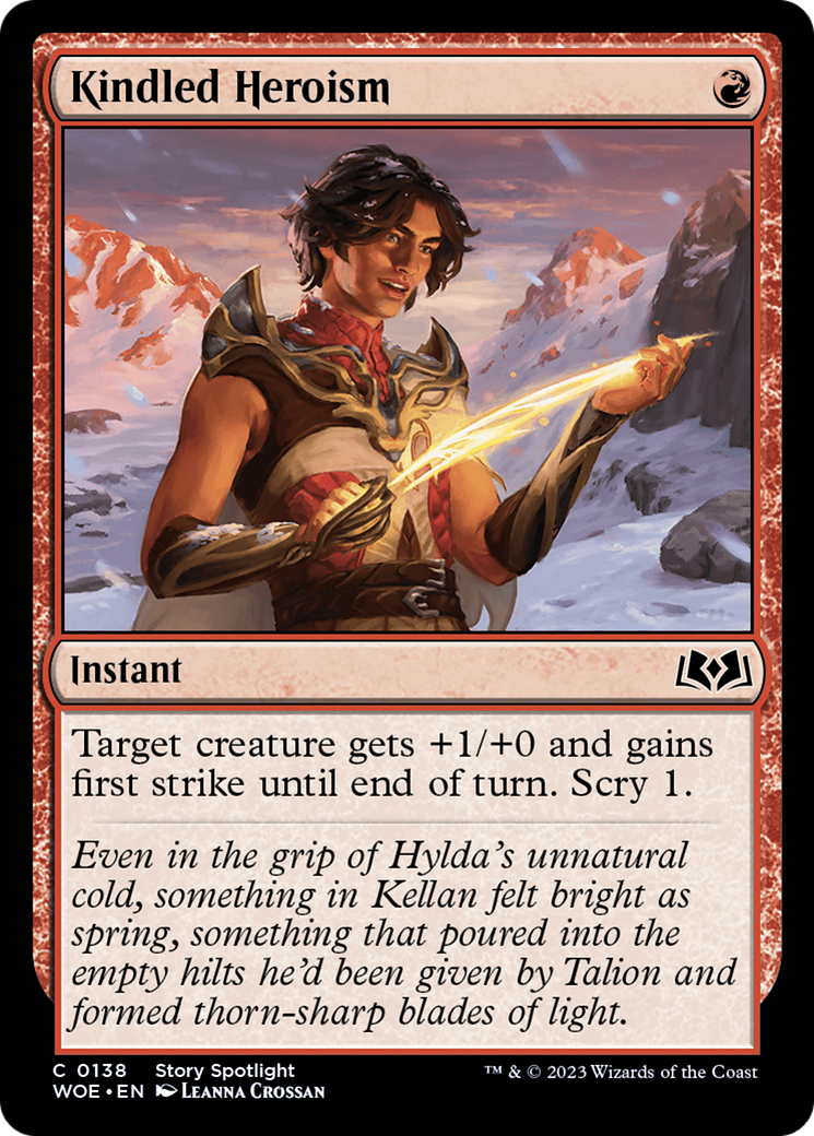 Kindled Heroism [Wilds of Eldraine] MTG Single Magic: The Gathering    | Red Claw Gaming