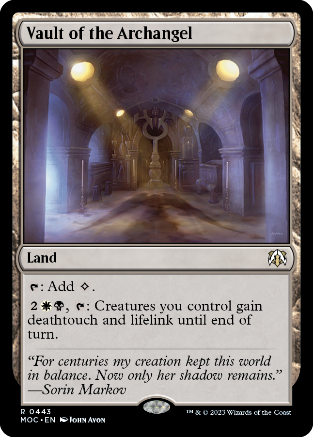 Vault of the Archangel [March of the Machine Commander] MTG Single Magic: The Gathering    | Red Claw Gaming