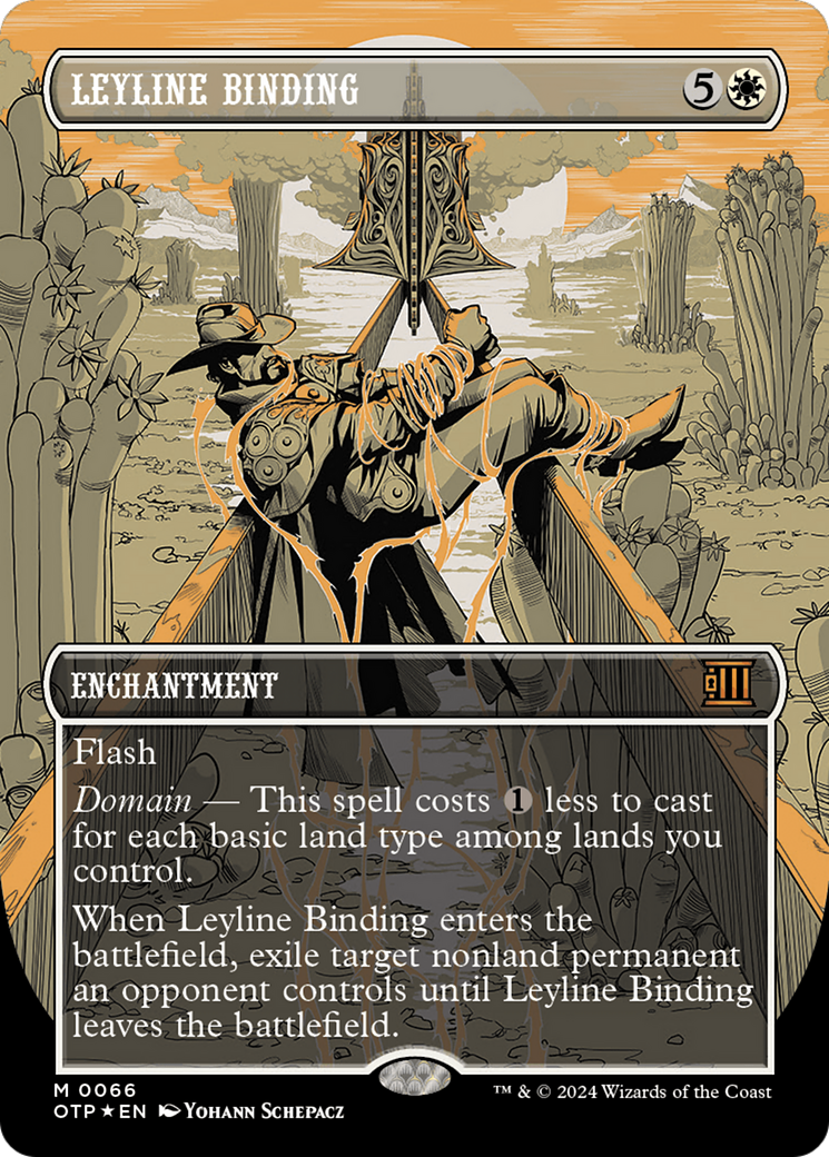 Leyline Binding (Textured Foil) [Outlaws of Thunder Junction: Breaking News] MTG Single Magic: The Gathering    | Red Claw Gaming