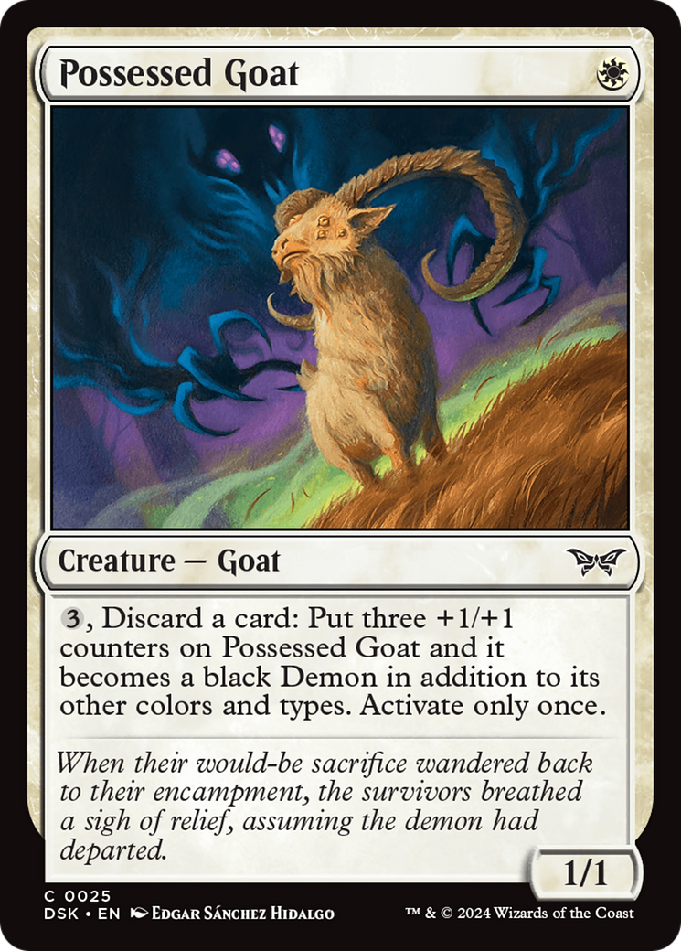 Possessed Goat [Duskmourn: House of Horror] MTG Single Magic: The Gathering | Red Claw Gaming