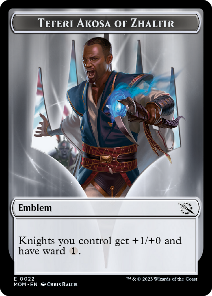 Elemental (2) // Teferi Akosa of Zhalfir Emblem Double-Sided Token [March of the Machine Tokens] MTG Single Magic: The Gathering    | Red Claw Gaming