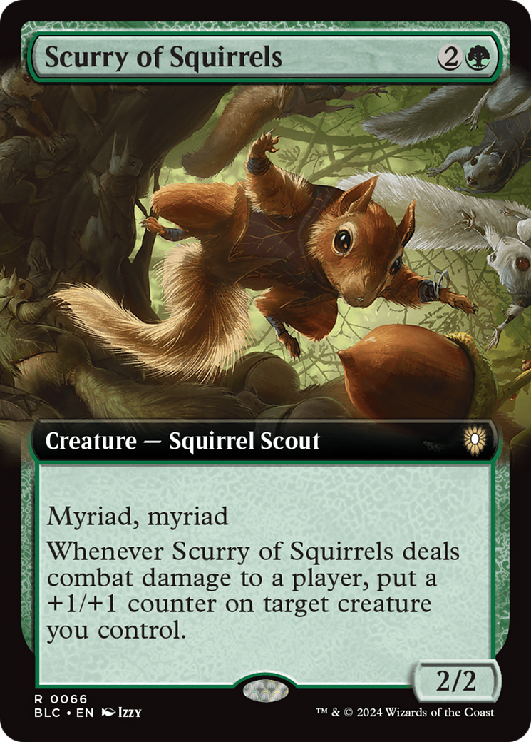 Scurry of Squirrels (Extended Art) [Bloomburrow Commander] MTG Single Magic: The Gathering    | Red Claw Gaming