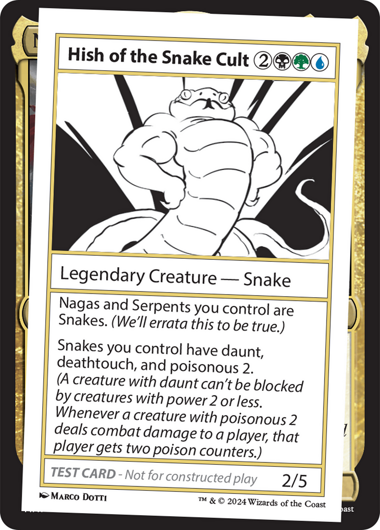 Hish of the Snake Cult [Mystery Booster 2 Playtest Cards] MTG Single Magic: The Gathering    | Red Claw Gaming