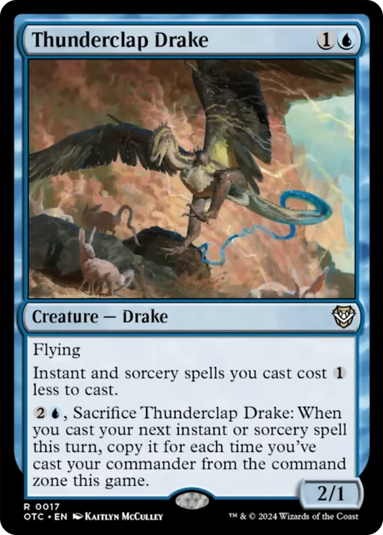 Thunderclap Drake [Outlaws of Thunder Junction Commander] MTG Single Magic: The Gathering    | Red Claw Gaming