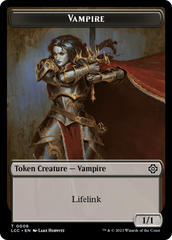 Vampire (0006) // Vampire Demon Double-Sided Token [The Lost Caverns of Ixalan Commander Tokens] MTG Single Magic: The Gathering    | Red Claw Gaming