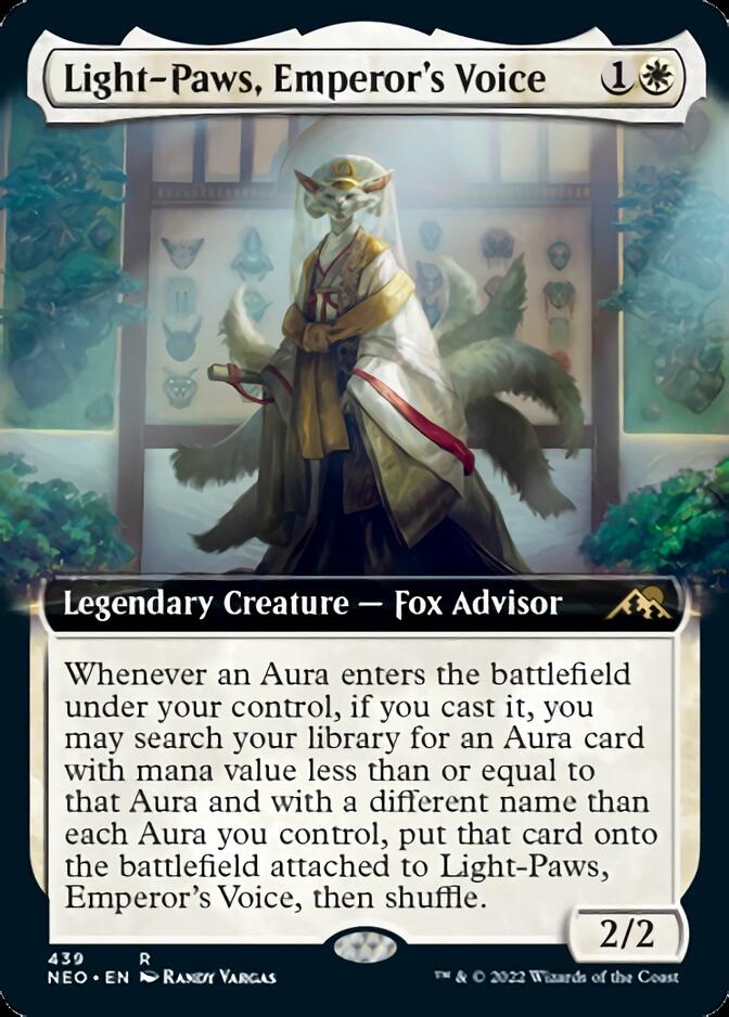 Light-Paws, Emperor's Voice (Extended Art) [Kamigawa: Neon Dynasty] MTG Single Magic: The Gathering    | Red Claw Gaming