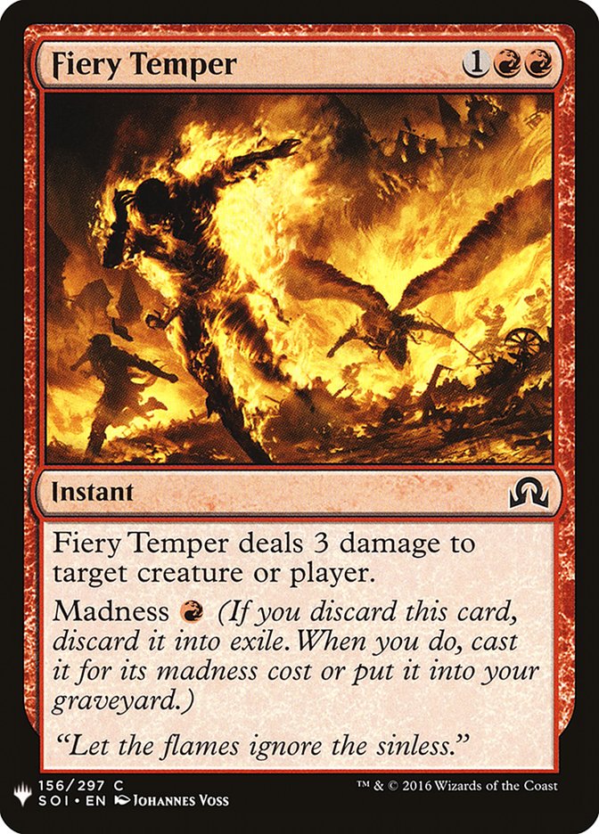 Fiery Temper [Mystery Booster] MTG Single Magic: The Gathering | Red Claw Gaming