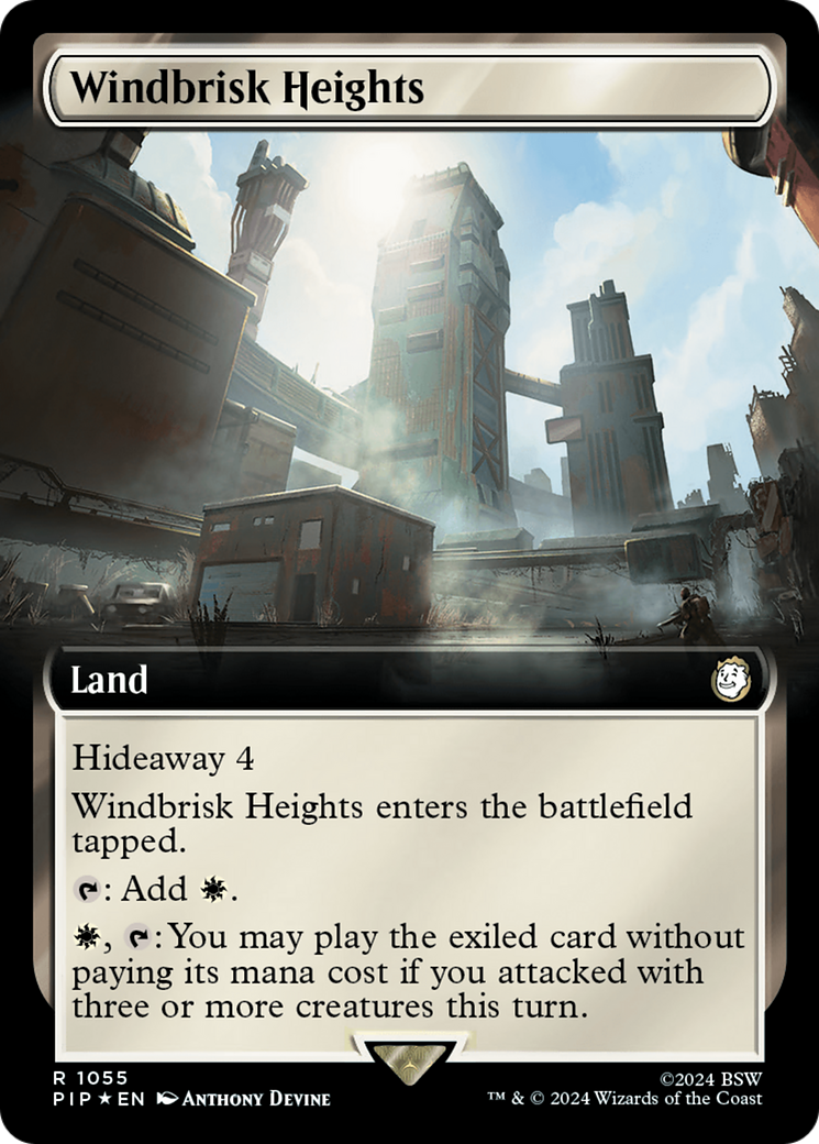 Windbrisk Heights (Extended Art) (Surge Foil) [Fallout] MTG Single Magic: The Gathering    | Red Claw Gaming