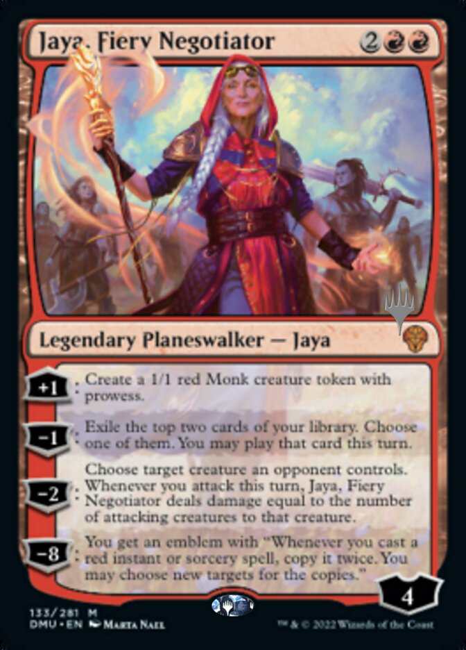 Jaya, Fiery Negotiator (Promo Pack) [Dominaria United Promos] MTG Single Magic: The Gathering    | Red Claw Gaming