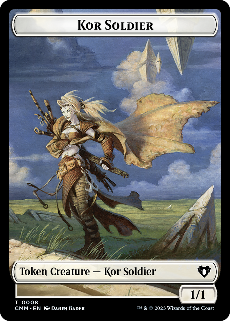 Elemental (0026) // Kor Soldier Double-Sided Token [Commander Masters Tokens] MTG Single Magic: The Gathering    | Red Claw Gaming