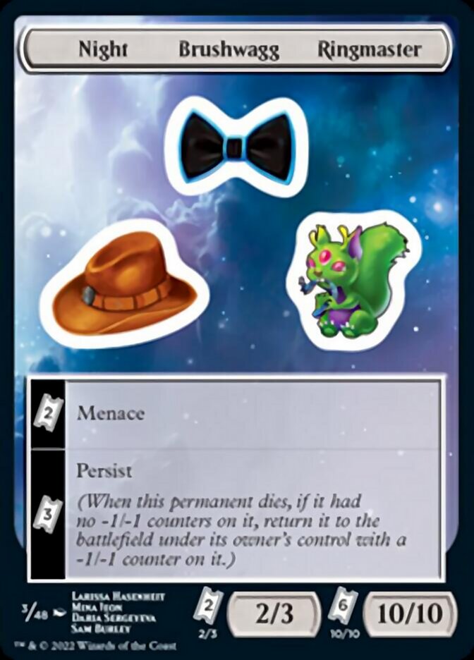 Night Brushwagg Ringmaster [Unfinity Stickers] MTG Single Magic: The Gathering    | Red Claw Gaming