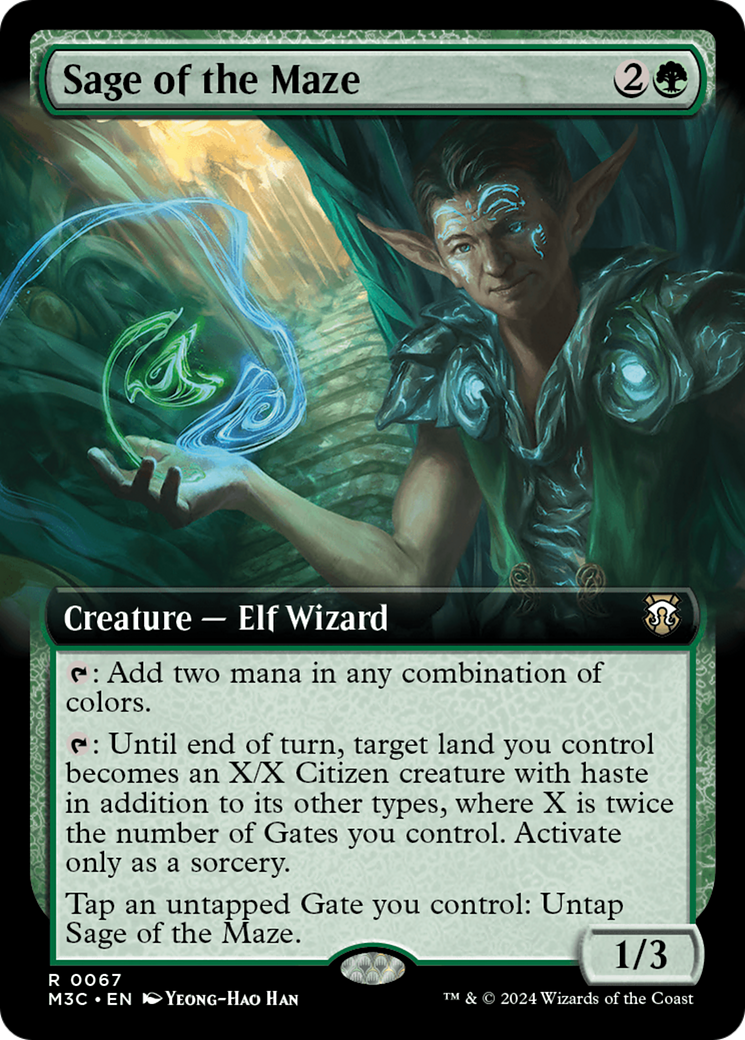 Sage of the Maze (Extended Art) [Modern Horizons 3 Commander] MTG Single Magic: The Gathering    | Red Claw Gaming