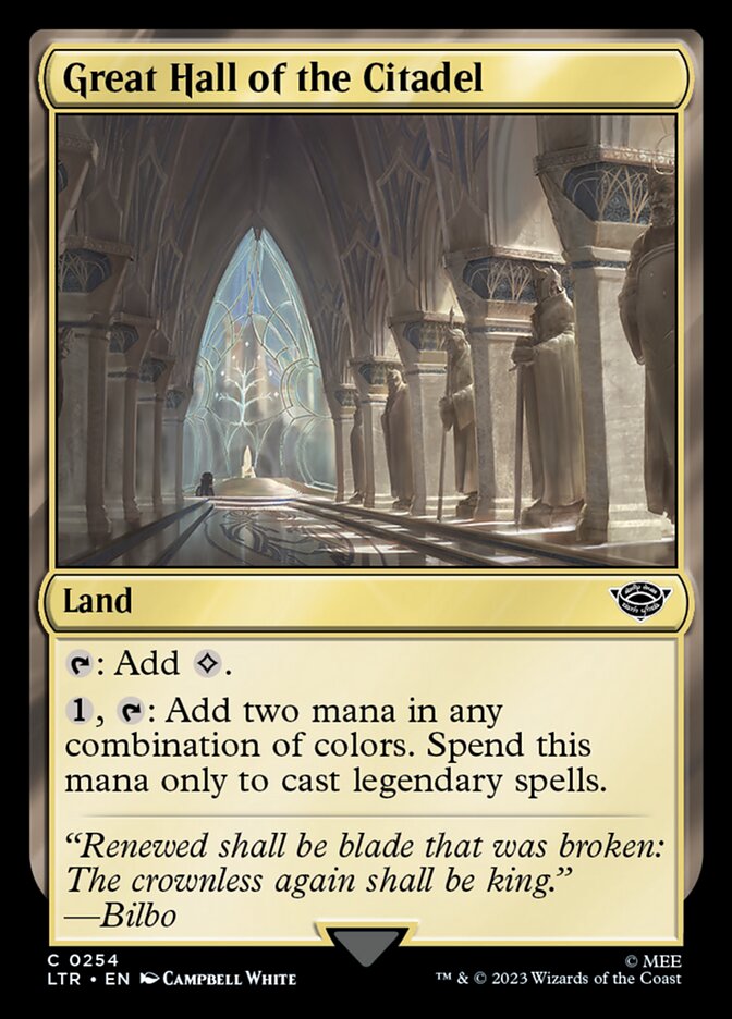 Great Hall of the Citadel [The Lord of the Rings: Tales of Middle-Earth] MTG Single Magic: The Gathering | Red Claw Gaming