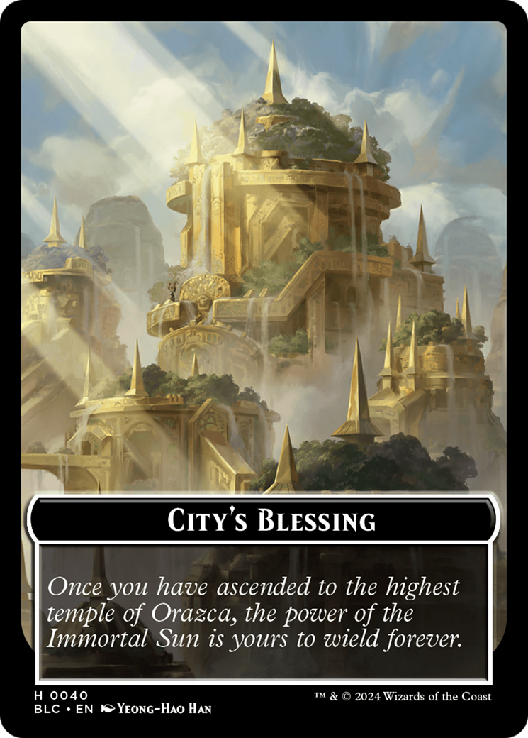 Hamster // City's Blessing Double-Sided Token [Bloomburrow Commander Tokens] MTG Single Magic: The Gathering    | Red Claw Gaming