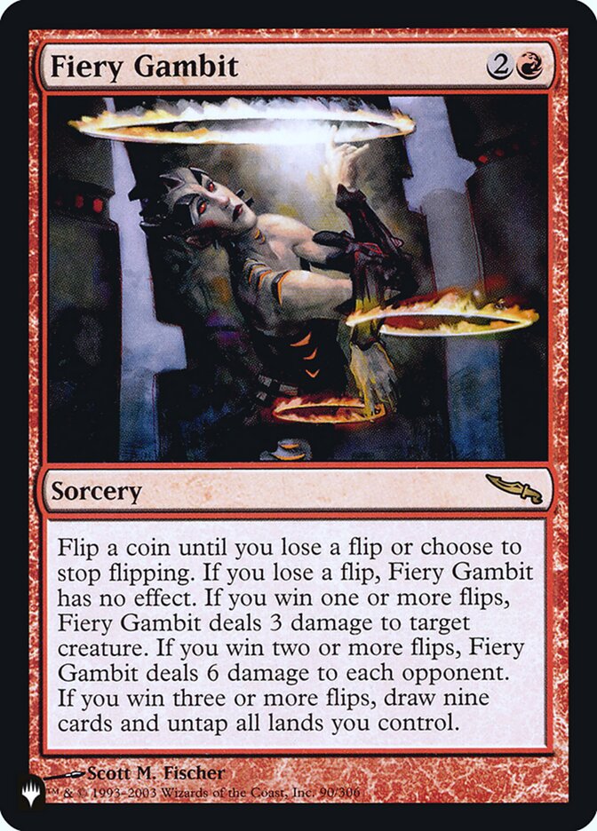 Fiery Gambit [Secret Lair: Heads I Win, Tails You Lose] MTG Single Magic: The Gathering    | Red Claw Gaming