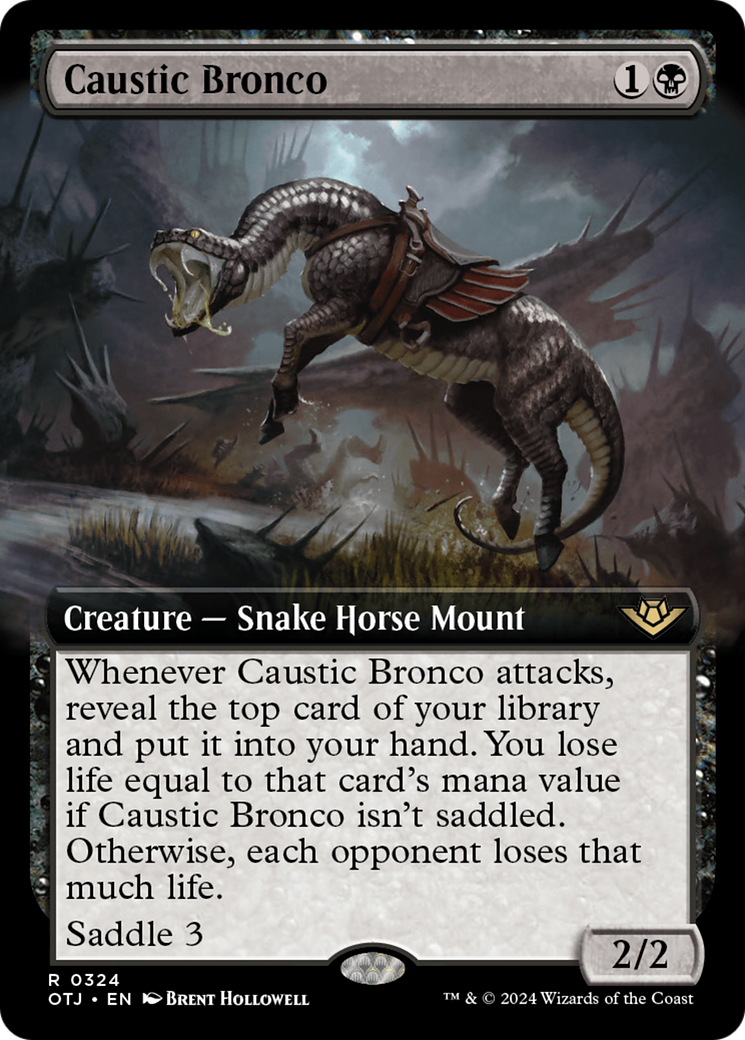 Caustic Bronco (Extended Art) [Outlaws of Thunder Junction] MTG Single Magic: The Gathering    | Red Claw Gaming