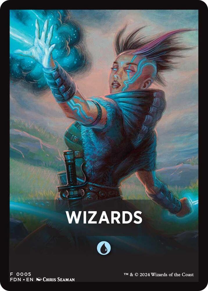 Wizards Theme Card [Foundations Tokens] | Red Claw Gaming