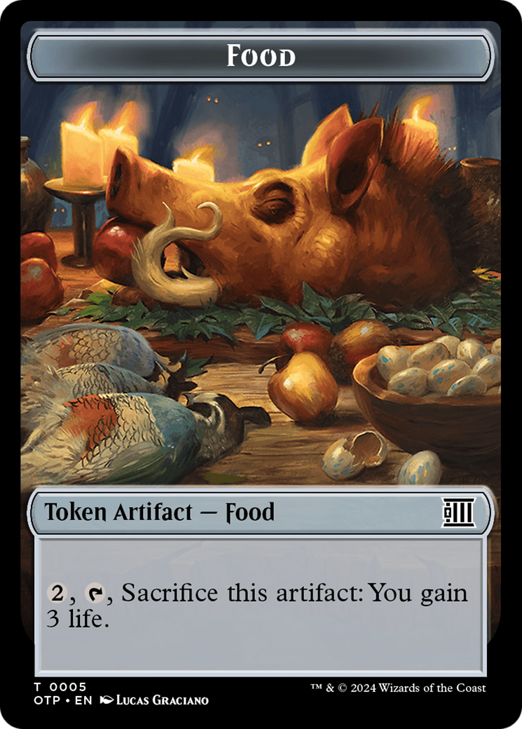 Mercenary // Food (0005) Double-Sided Token [Outlaws of Thunder Junction Tokens] MTG Single Magic: The Gathering    | Red Claw Gaming