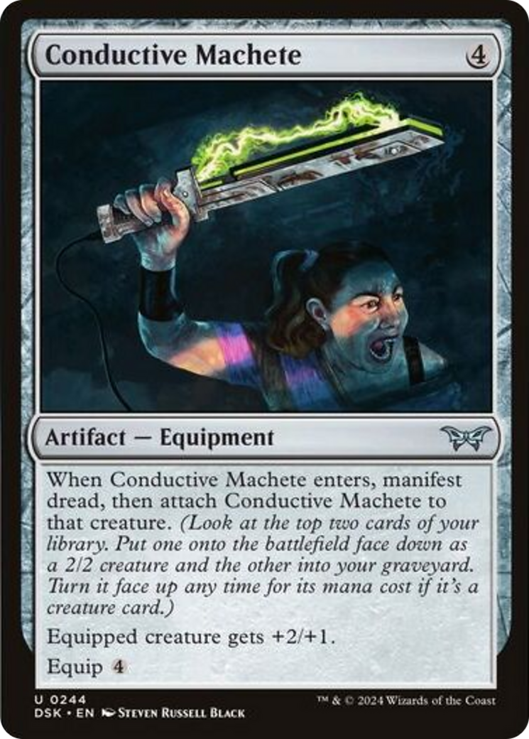 Conductive Machete [Duskmourn: House of Horror] MTG Single Magic: The Gathering    | Red Claw Gaming