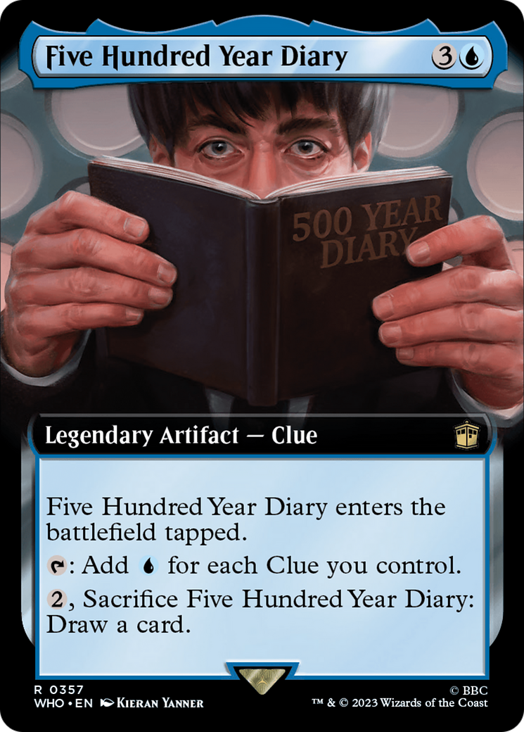 Five Hundred Year Diary (Extended Art) [Doctor Who] MTG Single Magic: The Gathering    | Red Claw Gaming