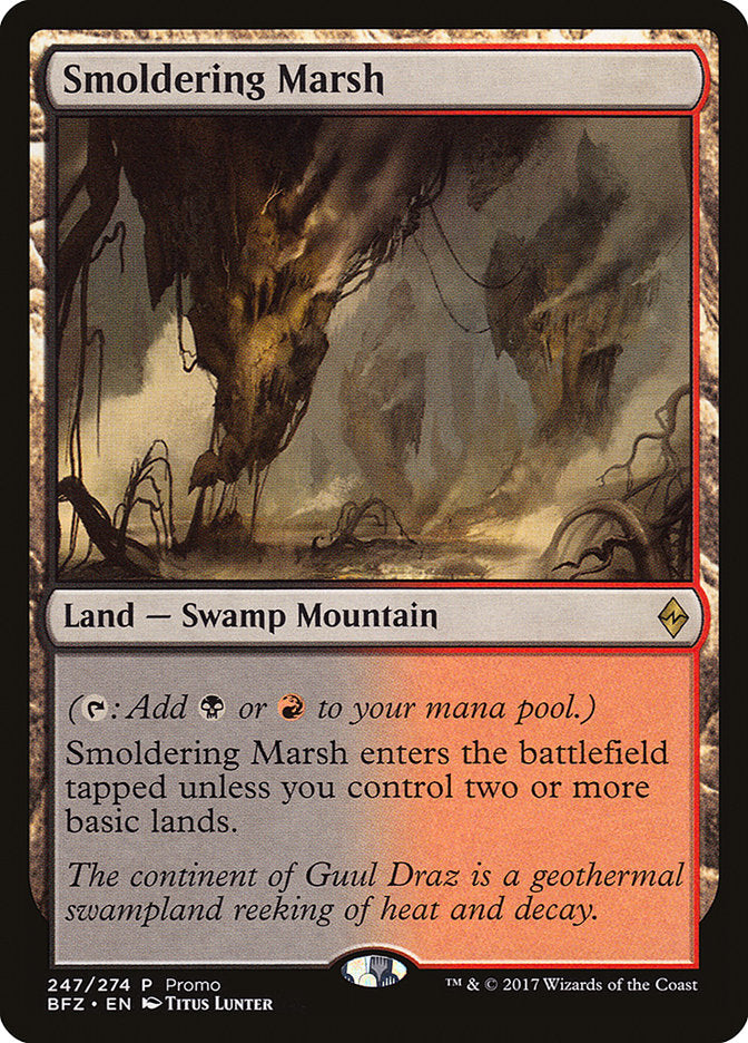 Smoldering Marsh (Promo) [Standard Showdown Promos] MTG Single Magic: The Gathering    | Red Claw Gaming