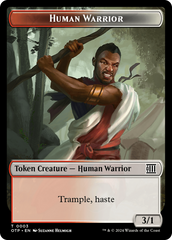 Mercenary // Human Warrior Double-Sided Token [Outlaws of Thunder Junction Tokens] MTG Single Magic: The Gathering    | Red Claw Gaming