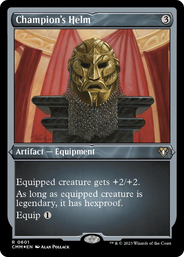 Champion's Helm (Foil Etched) [Commander Masters] MTG Single Magic: The Gathering    | Red Claw Gaming