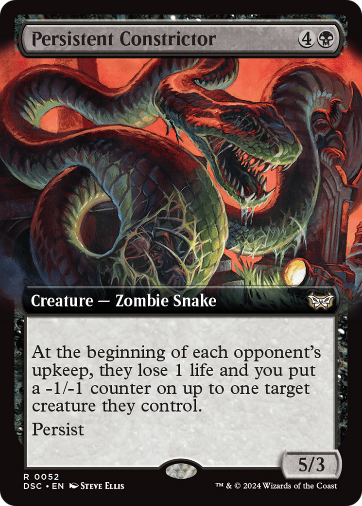 Persistent Constrictor (Extended Art) [Duskmourn: House of Horror Commander] MTG Single Magic: The Gathering    | Red Claw Gaming