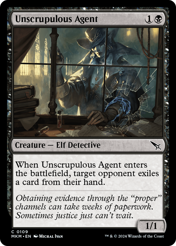 Unscrupulous Agent [Murders at Karlov Manor] MTG Single Magic: The Gathering    | Red Claw Gaming