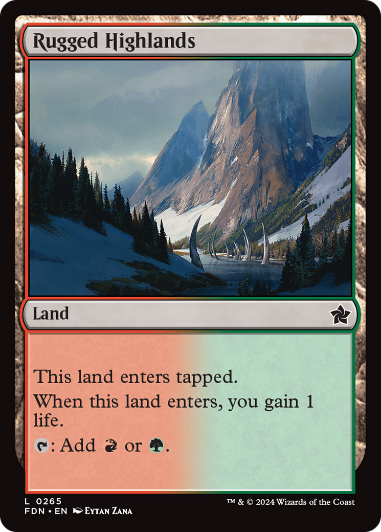 Rugged Highlands [Foundations] MTG Single Magic: The Gathering | Red Claw Gaming