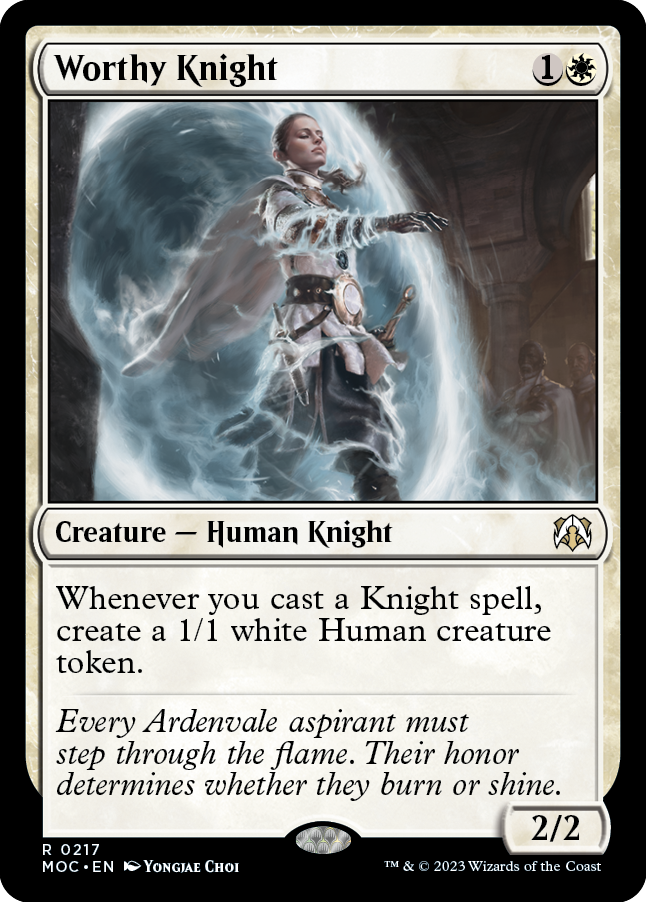 Worthy Knight [March of the Machine Commander] MTG Single Magic: The Gathering | Red Claw Gaming